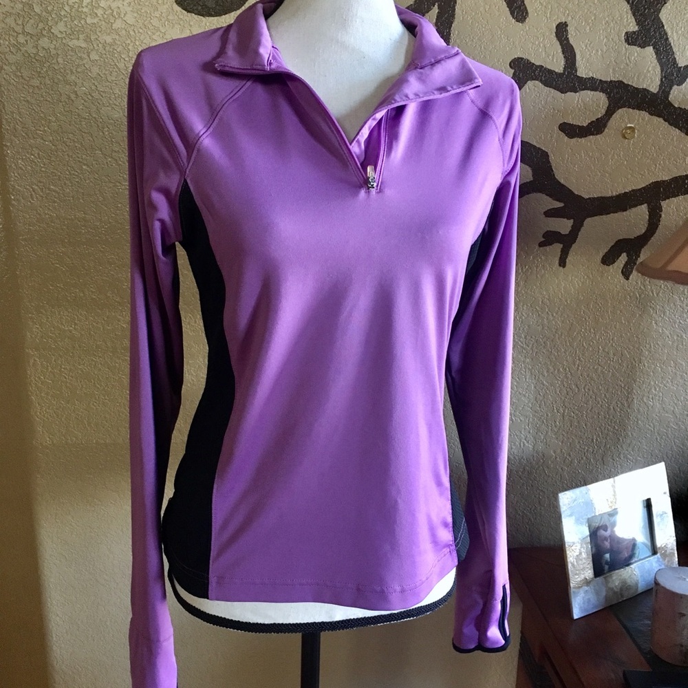 Purple long sleeve workout shirt